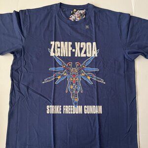 Uniqlo Gunpla 40th Anniversary T-Shirt XL Blue ZGMF-X20A Gundam